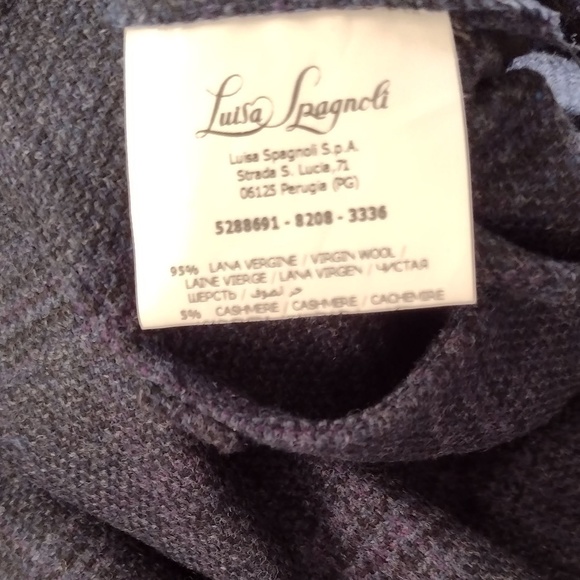 Luisa Spagnoli Blue Plaid Trouser NWOT - Picture 9 of 10